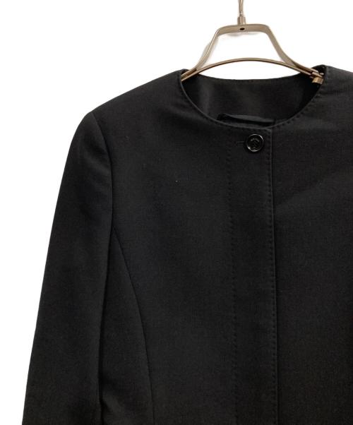 MaxMara（マックスマーラ）MaxMara (マックスマーラ) ノーカラージャケット ブラック サイズ:38の古着・服飾アイテム