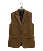 theoryセオリー）の古着「Wool Hopsack Boxy Vest」｜ブラウン