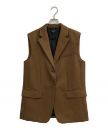 theory（セオリー）の古着「Wool Hopsack Boxy Vest」｜ブラウン