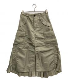 sacai（サカイ）の古着「Nylon Twill docking Skirt」｜グリーン