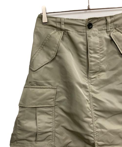 sacai（サカイ）sacai (サカイ) Nylon Twill docking Skirt グリーン サイズ:2の古着・服飾アイテム