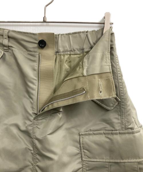 sacai（サカイ）sacai (サカイ) Nylon Twill docking Skirt グリーン サイズ:2の古着・服飾アイテム