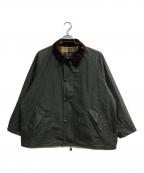 Barbourバブアー）の古着「トランスポートワックス ショート ジャケット」｜ダークグリーン