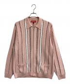 SUPREMEシュプリーム）の古着「24AW Speckle Stripe Zip Up Cardigan」｜ピンク