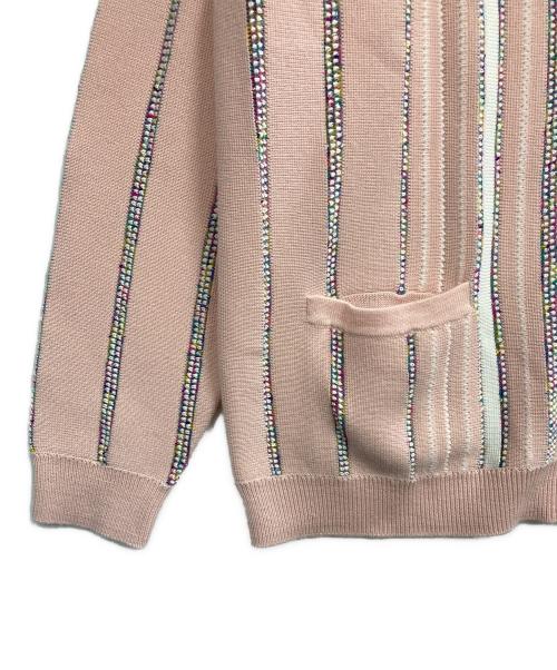 SUPREME（シュプリーム）Supreme (シュプリーム) 24AW Speckle Stripe Zip Up Cardigan ピンク サイズ:Ｌの古着・服飾アイテム