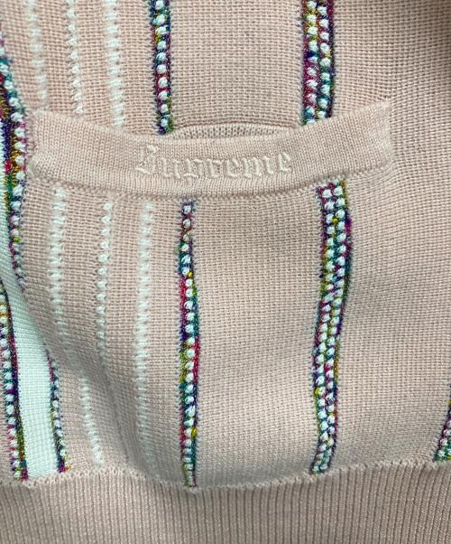 SUPREME（シュプリーム）Supreme (シュプリーム) 24AW Speckle Stripe Zip Up Cardigan ピンク サイズ:Ｌの古着・服飾アイテム