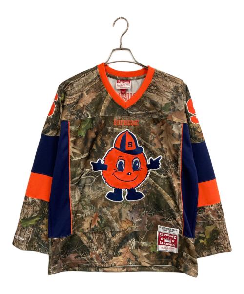 SUPREME（シュプリーム）Supreme (シュプリーム) MITCHELL & NESS (ミッチェルアンドネス) 24AW NCAA Hockey Jersey カーキ×オレンジ サイズ:Mの古着・服飾アイテム