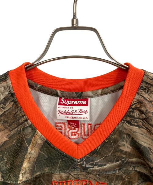 SUPREME（シュプリーム）Supreme (シュプリーム) MITCHELL & NESS (ミッチェルアンドネス) 24AW NCAA Hockey Jersey カーキ×オレンジ サイズ:Mの古着・服飾アイテム