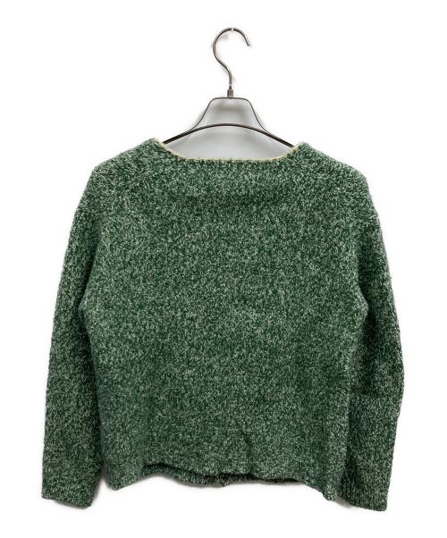 AURALEE（オーラリー）AURALEE (オーラリー) SILK WOOL CAMEL MIX KNIT CARDIGAN グリーン サイズ:4の古着・服飾アイテム