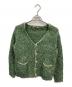 AURALEE（オーラリー）の古着「SILK WOOL CAMEL MIX KNIT CARDIGAN」｜グリーン
