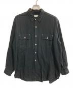 COMME des GARCONS HOMMEコムデギャルソン オム）の古着「ロングスリーブシャツ」｜ブラック