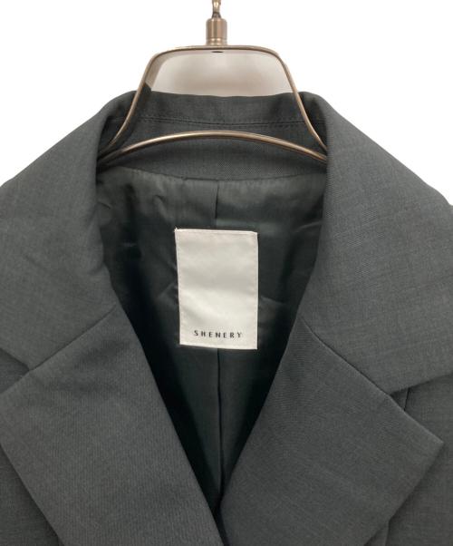 SHENERY（シーナリー）SHENERY (シーナリー) ビッグラペルダブルテーラードジャケット グレー サイズ:36の古着・服飾アイテム
