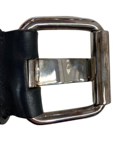 MM6 Maison Margiela（エムエムシックスメゾンマルジェラ）MM6 Maison Margiela (エムエムシックスメゾンマルジェラ) パンチングベルト ブラック サイズ:Mの古着・服飾アイテム