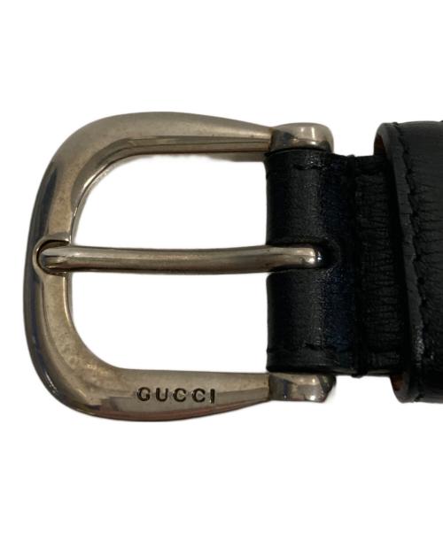 GUCCI（グッチ）GUCCI (グッチ) レザーベルト ブラックの古着・服飾アイテム