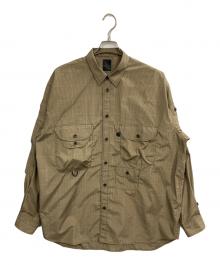 DAIWA PIER39（ダイワ ピア39）の古着「CHECK SAFARI SHIRT」｜ブラウン