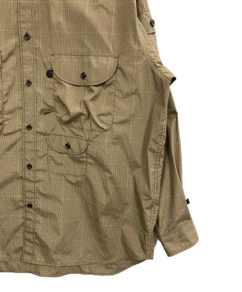 DAIWA PIER39（ダイワ ピア39）DAIWA PIER39 (ダイワ ピア39) CHECK SAFARI SHIRT ブラウン サイズ:Lの古着・服飾アイテム