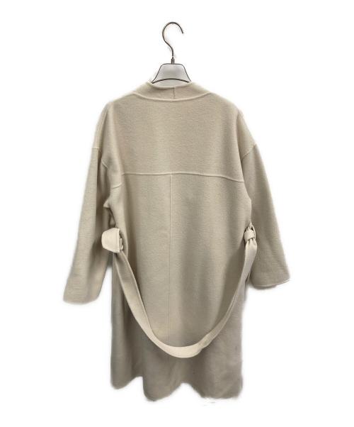 allureville（アルアバイル）allureville (アルアバイル) KIWIラムリバーロングコート アイボリー サイズ:1の古着・服飾アイテム