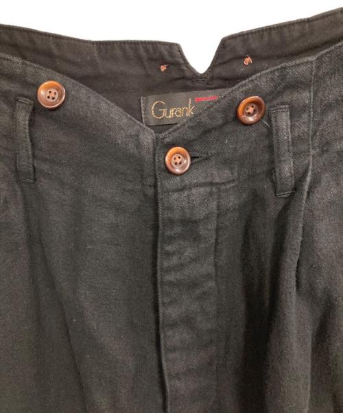 gurank（グランク）GURANK (グランク) コットンリネンサージ Gスリック パンツ ブラック サイズ:Sの古着・服飾アイテム