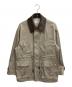 cornier（コルニエ）の古着「LEATHER COLLAR FINX/ZIMBABWE COTTON TWILL BLOUSON」｜ベージュ