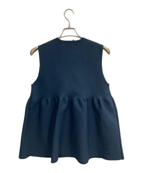 UNITED ARROWS TOKYO（ユナイテッドアローズトウキョウ）UNITED ARROWS TOKYO (ユナイテッドアローズトウキョウ) フリルニットベスト ネイビー サイズ:FREE 未使用品の古着・服飾アイテム