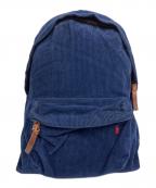 POLO RALPH LAURENポロ・ラルフローレン）の古着「Corduroy Backpack」｜ネイビー