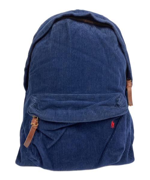 POLO RALPH LAUREN（ポロ・ラルフローレン）POLO RALPH LAUREN (ポロ・ラルフローレン) Corduroy Backpack ネイビーの古着・服飾アイテム