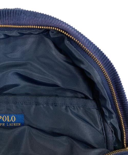 POLO RALPH LAUREN（ポロ・ラルフローレン）POLO RALPH LAUREN (ポロ・ラルフローレン) Corduroy Backpack ネイビーの古着・服飾アイテム