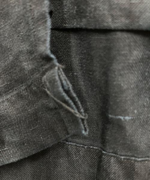 POLO RALPH LAUREN（ポロ・ラルフローレン）POLO RALPH LAUREN (ポロ・ラルフローレン) 裾ポニーリネンシルクオープンカラーシャツ ブラック サイズ:Lの古着・服飾アイテム