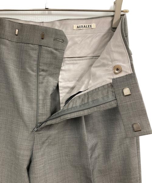 AURALEE（オーラリー）AURALEE (オーラリー) TROPICAL WOOL KID MOHAIR ONE-TUCK SLACKS グレー サイズ:3の古着・服飾アイテム