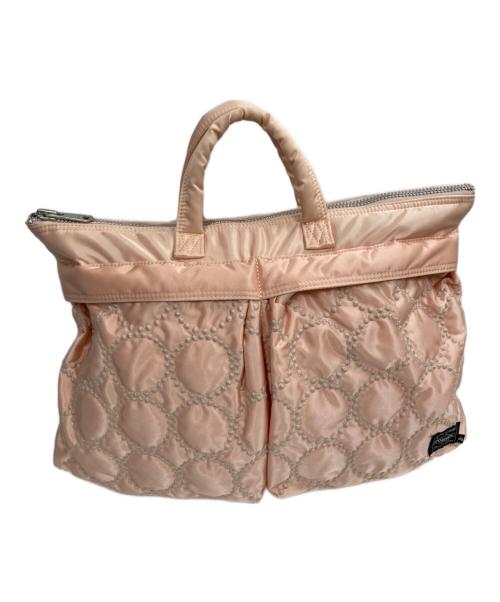 PORTER（ポーター）PORTER (ポーター) mina perhonen (ミナ ペルホネン) 2WAY SHORT HELMETBAG ピンクの古着・服飾アイテム