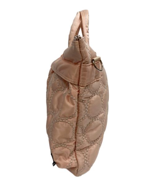 PORTER（ポーター）PORTER (ポーター) mina perhonen (ミナ ペルホネン) 2WAY SHORT HELMETBAG ピンクの古着・服飾アイテム