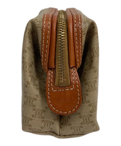 CELINE（セリーヌ）CELINE (セリーヌ) マカダム柄コスメポーチ ベージュの古着・服飾アイテム