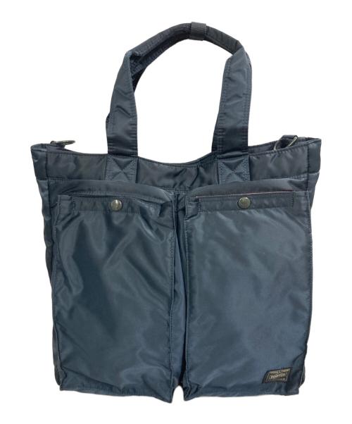 PORTER（ポーター）PORTER (ポーター) TANKER TOTE ２WAYTOTE BAG ネイビーの古着・服飾アイテム