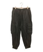 GROUND Yグラウンドワイ）の古着「25SS Cotton Twill Standard Ribbed Hem Cargo/コットンツイル スタンダード 裾リブ カーゴ」｜ブラック