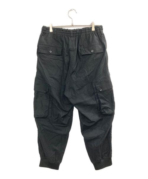 GROUND Y（グラウンドワイ）GROUND Y (グラウンドワイ) 25SS Cotton Twill Standard Ribbed Hem Cargo/コットンツイル スタンダード 裾リブ カーゴ ブラック サイズ:3の古着・服飾アイテム