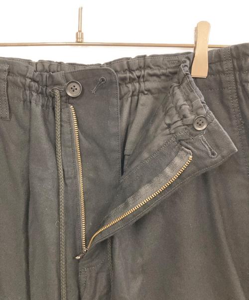 GROUND Y（グラウンドワイ）GROUND Y (グラウンドワイ) 25SS Cotton Twill Standard Ribbed Hem Cargo/コットンツイル スタンダード 裾リブ カーゴ ブラック サイズ:3の古着・服飾アイテム