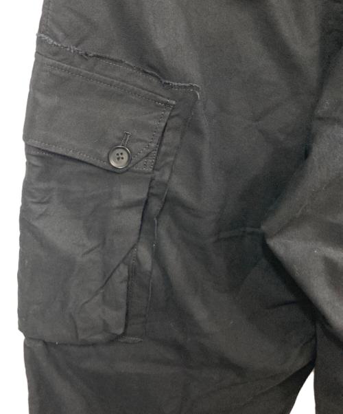 GROUND Y（グラウンドワイ）GROUND Y (グラウンドワイ) 25SS Cotton Twill Standard Ribbed Hem Cargo/コットンツイル スタンダード 裾リブ カーゴ ブラック サイズ:3の古着・服飾アイテム