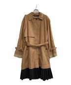 GUCCIグッチ）の古着「レイヤード ドッキングトレンチコート」｜ベージュ