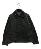 Barbour×BEAMS Fバブアー×ビームスエフ）の古着「別注トランスポートピーチドコットン ショートジャケット」｜ブラック