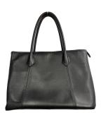 BARNEYS NEWYORKバーニーズ・ニューヨーク）の古着「レザー トートバッグM」｜ブラック