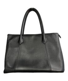 BARNEYS NEWYORK（バーニーズ・ニューヨーク）の古着「レザー トートバッグM」｜ブラック