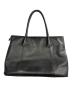 BARNEYS NEWYORK (バーニーズ・ニューヨーク) レザー トートバッグM ブラック：20000円