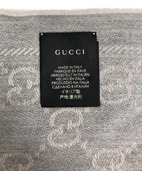 GUCCI（グッチ）GUCCI (グッチ) GGパターン ウール ストール グレー サイズ:48×180の古着・服飾アイテム