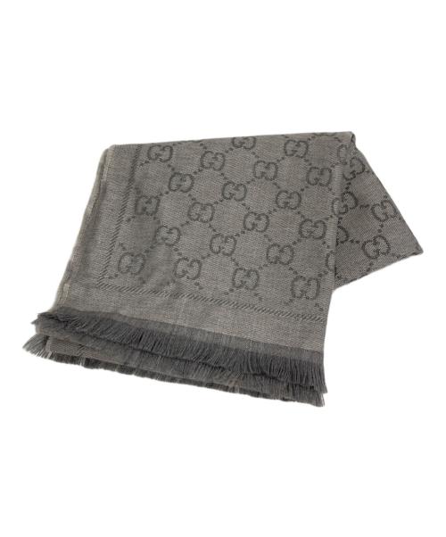 GUCCI（グッチ）GUCCI (グッチ) GGパターン ウール ストール グレー サイズ:48×180の古着・服飾アイテム