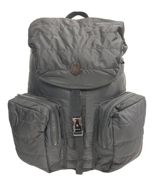 MONCLER（モンクレール）MONCLER (モンクレール) ZAINO ロゴプレートバックパック ブラックの古着・服飾アイテム
