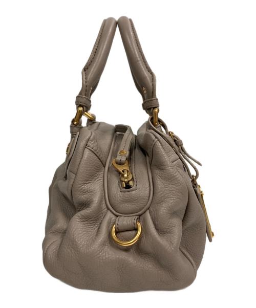 MARC JACOBS（マークジェイコブス）MARC JACOBS (マークジェイコブス) レザー２WAYハンドバッグ ベージュの古着・服飾アイテム