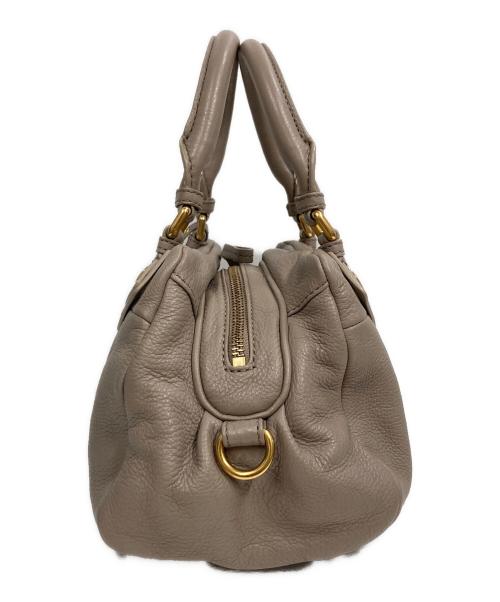 MARC JACOBS（マークジェイコブス）MARC JACOBS (マークジェイコブス) レザー２WAYハンドバッグ ベージュの古着・服飾アイテム