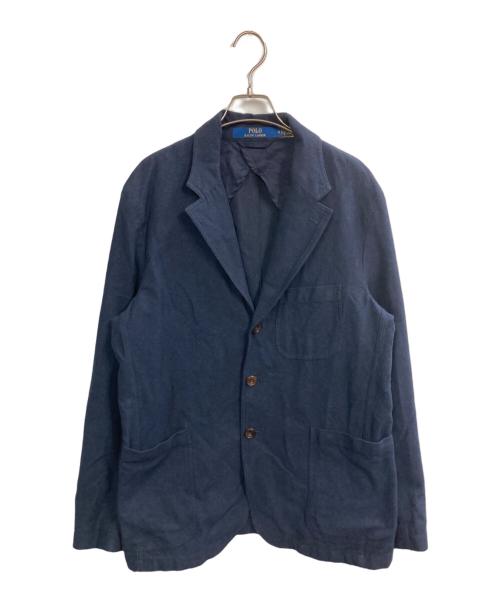 POLO RALPH LAUREN（ポロ・ラルフローレン）POLO RALPH LAUREN (ポロ・ラルフローレン) モダンフィット シャモアスーツジャケット ネイビー サイズ:Mの古着・服飾アイテム
