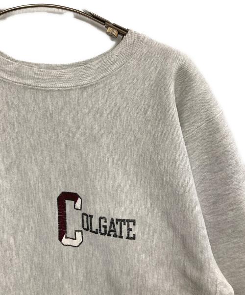 Champion REVERSE WEAVE（チャンピオン リバース ウィーブ）Champion REVERSE WEAVE (チャンピオン リバース ウィーブ) 90s COLGATE sweatshirt グレー サイズ:LARGEの古着・服飾アイテム