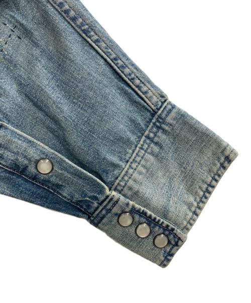 RRL（ダブルアールエル）RRL (ダブルアールエル) REPAIRED DENIM WESTERN SHIRT インディゴ サイズ:S 未使用品の古着・服飾アイテム